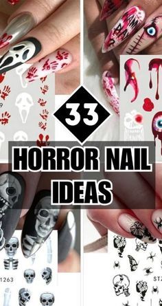 Horror Nail Designs, Spooky Halloween Nail Designs, Horror Nail Art, Horror Movie Nails, Nail Designs For Halloween, New Nail Trends, Bold Statements