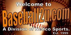 the welcome sign to baseball 2u com is displayed in front of some baseballs