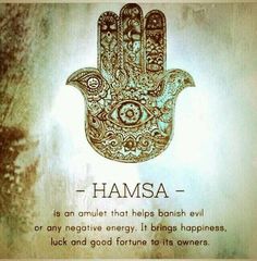 the words hamsa are written in gold on a green and white background with an ornate hand