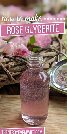 How to make a gently calming rose glycerite – a natural remedy for nervousness, flushed/upset feelings, or PMS. It can also be used in natural skin care recipes! Natural Skincare Recipes, How To Make Rose, Rose Recipes, Diy Body Care, Diy Cosmetics, Diy Body