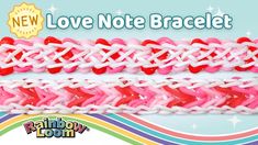 the new love note bracelet is pink and white