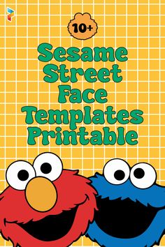 sesame street face templates printable for kids to use on their own wallpaper