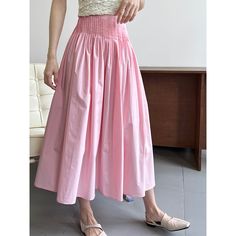 Sku CY-!121641 Material Cotton Style Simple Feature Pleated Neckline / Occasion Going out , Casual , Vintage Seasons Spring, Summer, Autumn Type Skirt Color Black, White, Pink Size M, L Size Chart: Please consult the size chart we provide for this item's measurements to help you decide which size to buy. Please note: There may be 1-3cm differ due to manual measurement. CM Bust Shoulder Sleeve Waist Hip Thigh Length One size / / / / / / / S / / / / / / / M / / / 62-90 140 / 80 L / / / 66-94 144 / 81 XL / / / / / / / 2XL / / / / / / / 3XL / / / / / / / Pink Midi Skirt Outfit, Summer Pleated Skirt, Pink Midi Skirt, Midi Skirt Outfit, Umbrella Skirt, Skirt Outfit, Pink Skirt, Dress Zipper, Silk Skirt