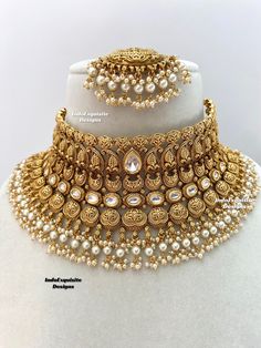 Premium Quality real Kundan gold plated Necklace set comes with beautiful Jhumki Earrings and tikka/uncut Polki/ Bridal sets/Reception/Wedding/bridal jewelry/ Indian jewelry /Kundan Jewelry/uncut kundan polki necklace All items are shipped from Brampton, Ontario, Canada. If you need your item by a certain day, please reach out to us for express delivery option before placing the order so that we can update the shipping for you. Standard shipping/delivery timeline Below are the estimated delivery Luxury Multicolor Kundan Necklace For Festive Occasions, Luxury Traditional Kundan Necklace With Tilla, Bridel Jwellry Set Kundan, Luxury 22k Gold Kundan Chandbali Necklace, Luxury Gold Plated Kundan Necklace For Festivals, Luxury Kundan Temple Necklace In Yellow Gold, Luxury Heavy Kundan Necklace For Puja, Luxury Yellow Gold Kundan Temple Jewelry Necklace, Affordable Kundan Temple Necklace For Festivals