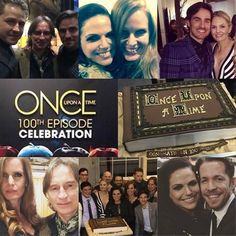 a collage of photos from once upon time and the 100th episode of celebration