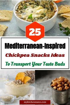 Chickpea Snacks Ideas Honey Roasted Chickpeas, Flavored Chickpeas, Seasoned Chickpeas, Chickpea Fritters, Mediterranean Chickpea, Chickpea Snacks, Easy To Make Snacks, Mediterranean Diet Meal Plan, Snacks Ideas