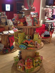 the children's toys are on display in the store