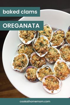 You're going to love this classic baked clams oreganata. You can make this dish from fresh clams or canned and it's delicious both ways! It's the perfect party appetizer and is great as a main course too. Clams Oreganata, Baked Clams Oreganata, Fresh Clams, 7 Fishes, Healthy Appetizer Recipes, Healthy Holiday Recipes