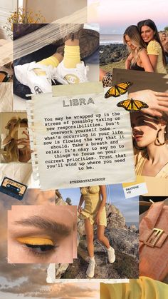 a collage with photos and words about the beauty brand taurus, including an image of a woman's face