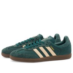 Find ADIDAS Samba Og on Editorialist. Everything you love about adidas Samba sneakers but with a premium twist, this OG “Crystal Sand & Mineral Green” pair honours a legacy that spans over 70 years. The premium nubuck upper is accented with tonal suede, whilst contrasting laces, tongue branding and 3-Stripes add dimension. Nubuck Upper, Suede Details, Lace Closure, Debossed Branding, Rubber Sole, Adidas. Adidas Samba OG in Crystal Sand/Mineral Green/Crystal Sand, Size UK 3 Samba Sneakers, Green Adidas, Adidas Samba Og, Normal Person, Green Crystal, Adidas Samba Sneakers, Green Cream, Adidas Samba