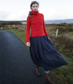 Fisherman Sweater Women, Irish Knitwear, Polo Neck Sweater, Irish Fashion, 2020 Style, Aran Sweater, Winter Chic, Fisherman Sweater, Knitwear Fashion