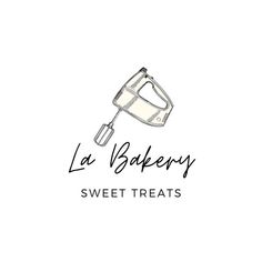 the logo for la bokery sweet treats, with a hand mixer on it