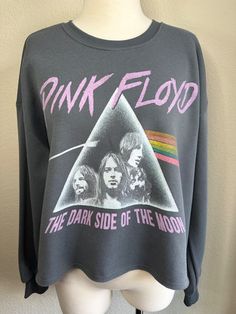 Pink Floyd Band, Pink Floyd Dark Side, Dark Side Of The Moon, The Dark Side, Crop Sweatshirt, Pink Floyd, 50th Anniversary, Dark Side, The Pink