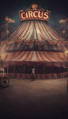 a circus tent with the word circus on it