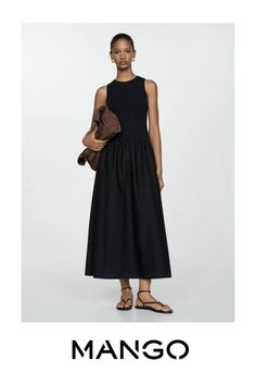 Take advantage of the best discount of the year with Black Friday, Cotton-blend fabric, Knitted fabric, Rib knit fabric, Maxi design, Evasé design, Long design, Rounded neck, Sleeveless, Wide strap, Unclosed, Fitted design Minimal Dresses, Cos Dress, Maxi Design, Mango Dress, Rib Knit Fabric, Summer 2025, Spring 2025, Tailored Design, Cotton Midi Dress