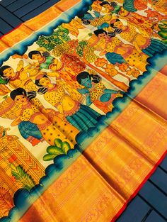 *Exclusive Collection*
*Price 1350*
👌👌Pure Banaras soft Pattu sarees with all over Awesome Kalamkari prints along with golden jari weaving flowers. 

💁‍♀️ Very pretty contrast  kanchi weaving design jari border

💁‍♀️Contrast rich weaving pallu

💁‍♀️Contrast brocade  Blouse with border as shown in pic

💁‍♀️light weight and very pretty and elegant

*Unbelievable price*



Very soft nd easy to drape .. premium and orginal quality

Ready to ship ✈️✈️✈️✈️