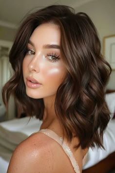 Haircut Tip, Classic Wedding Hair, Short Brown Hair, Hair Brained, Trendy Hair Color, Hair Makeover, Summer Hair Color, Fall Hair Colors, Hair And Beard Styles