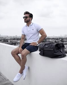 Style Definition, Mens Fashion Smart, Stylish Summer Outfits, White Polo Shirt, White Polo, Summer Outfits Men