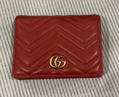 #ad Great shopping ideas for Gucci GG Marmont Wallet - Red Leather With Gold Trim. Very good condition!, Womens Accessories Foldable Card, Gucci Gg Marmont, Gg Marmont, Gucci Wallet, Shopping Ideas, Gold Trim, Card Case, Red Leather, Slots