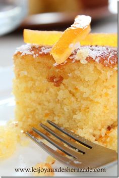 a piece of cake on a plate with a fork