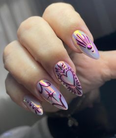 Weird Stuff, Nails Desing, Fancy Nails, Chic Nails, Dope Nails, Chrome Nails, Long Acrylic Nails, Makeup Artists