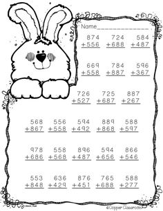 a printable worksheet for addition to numbers