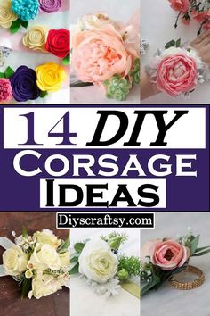 14 DIY Corsage Ideas For Home Decor Corsage Unique, Diy Wedding Bouquet Fake Flowers, How To Make Corsages, Wedding Bouquet Fake Flowers, Fake Flowers Diy, Diy Wrist Corsage, Prom Flowers Corsage, Corsage Ideas, Homecoming Flowers