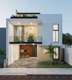 A Modern House, Modern Minimalist House, 2 Storey House Design, House Outer Design, Small House Elevation, Small House Front Design, Modern Small House Design, Small House Elevation Design