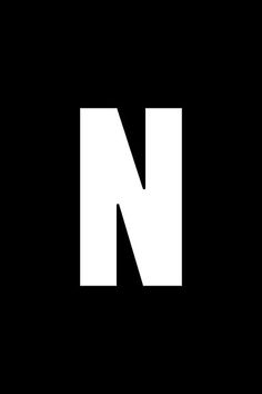 the letter n is made up of white letters on a black background, and it appears to be in two different font styles