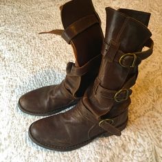 Brown Leather Fiorenti + Baker 7040 Boots. Great Used Condition. Fall Boots, Fall 24, Dream Style, Boots Fall, Moto Boots, Walkers, Xmas Gifts, Me Too Shoes, Evolution