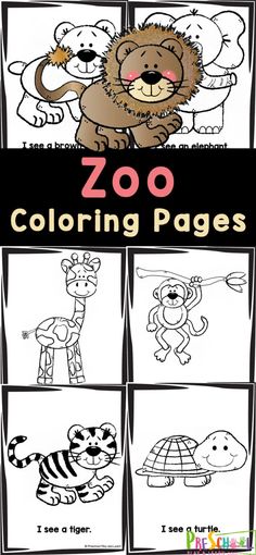 zoo coloring pages for kids to color and learn how to draw animals with their hands