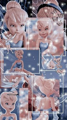 some pictures of tinkerbells and other things that are in the sky with stars