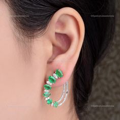 This fabulous Handmade Earrings is the right choice for you to dress to impress. It is made with 14k Yellow Gold along with the Zambian Emerald studding and the spectacular design adds to its glittering. ✧✧Welcome To Our Shop Spectrum Jewels India✧✧ ""14k Yellow Gold Natural Brilliant Cut Zambian Emerald Diamond Earrings, Beautiful Bridal Drop & Dangle Earrings, Anniversary Gift For Wife"" ★PRODUCT SPECIFICATION★ * ITEM CODE - SEE-1391 * METAL - 14k Yellow Gold * 14k Yellow Gold Weight : 8.47 gm Straight Earrings, Emerald Diamond Earrings, Y2k Jewelry, Anniversary Gift For Wife, Zambian Emerald, Emerald Pendant, Anniversary Gifts For Wife, Emerald Earrings, June 2024