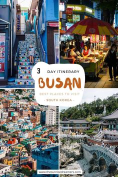 3 day busan itinerary travel guide - best places to visit in busan south korea Busan Travel, Singapore Vacation, Korea Busan, Beautiful Place In The World, Seoul Korea Travel, Busan Korea, Seoul Travel, Busan South Korea, Holiday Travel Destinations