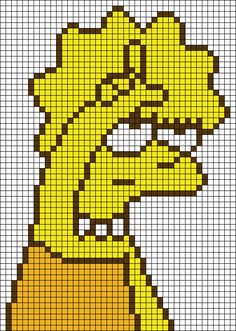 the simpsons character from the simpsons movie is shown in pixellated pixels, and it looks like he's holding his head