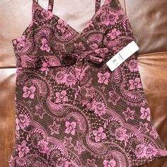 Hi, Up For Sale Is A Cute Khols Sleeveless Top. Brown With Pink Floral Design. Can Be Dressed Up Or Down. Size Small. Retails For $34. Pink Y2k Style Sleeveless Camisole, Y2k Sleeveless Tank Top For Vacation, Y2k Camisole Tank Top For Beach, Y2k Style Sleeveless Tank Top For Vacation, Y2k Tank Top For Beach, Y2k Sleeveless Beach Tops, Y2k Tank Top For The Beach, Y2k Style Tank Top For The Beach, Vacation Sleeveless Camisole