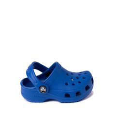 Crocs Littles™ Clog - Baby - Blue Bolt | Journeys Kidz Casual Durable Beach Clogs, Blue Slip-resistant Sandals For Outdoor, Outdoor Blue Slip-resistant Sandals, Casual Non-slip Clogs For Outdoor Activities, Blue Slip-on Clogs For Outdoor Activities, Casual Blue Outdoor Clogs, Blue Slip-resistant Casual Clogs, Blue Casual Slip-resistant Clogs, Casual Blue Slip-resistant Clogs