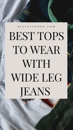 In this article, you will find the best tops to wear with wide-leg jeans. 10+ Cute tops that go well with wide-leg jeans, best tops to wear with wide-leg trousers, elegant tops to wear with wide-leg jeans. Wide Leg Jeans Pear Shape, What To Wear With Wide Leg Pants, How To Wear Wide Leg Jeans, How To Style Wide Leg Jeans, Wide Leg Outfit, Style Wide Leg Jeans, Wide Leg Jeans Outfit, Legs Outfit, Wide Leg Pants Outfit