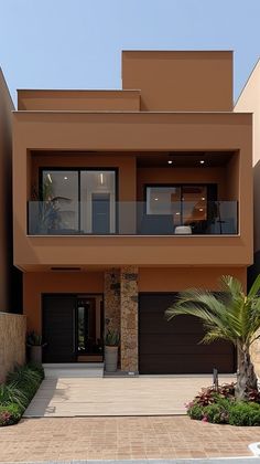 Modern Contemporary House Plans, Loft House Design, House Outer Design, Small House Layout, Exterior House Paint Color Combinations, Small House Design Exterior, Interior Design Your Home, Building House Plans Designs, Modern House Facades