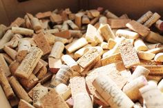 a box filled with lots of wine corks