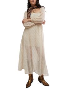 Free People Malina Eyelet Maxi Dress Eyelet Maxi Dress, Babydoll Style, Sleeve Maxi Dress, Long Sleeve Maxi, Designer Clothes For Men, Sheer Sleeves, Autumn Fashion Women, Outdoor Apparel, Free People Dress