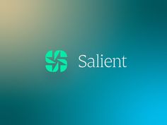 the word salient is written in green on a blue background