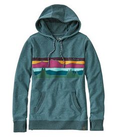 #LLBean: Bean's Cozy Camp Hoodie Cozy Hoodie With Graphic Print For Loungewear, Cozy Graphic Print Hoodie For Loungewear, Fleece Hoodie With Graphic Print For Loungewear, Graphic Print Fleece Hoodie For Loungewear, Cozy Fleece Sweatshirt For Outdoor Activities, Casual Fleece Sweatshirt For Hiking, Midweight Fleece Casual Hoodie, Outdoor Fleece Top With Drawstring Hood, Hooded Top For Winter Hiking