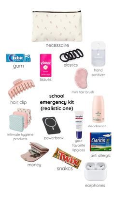 the contents of a personal care kit are shown in this graphic above it's description