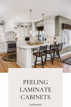 Peeling Laminate Cabinets Laminate Cabinets, Kitchen Interiors, Outdoor Furniture Design, Outdoor Retreat, Elegant Dining, Board Design, Easy Steps, Easy Step