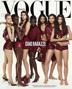 the models are posing on the cover of the magazine