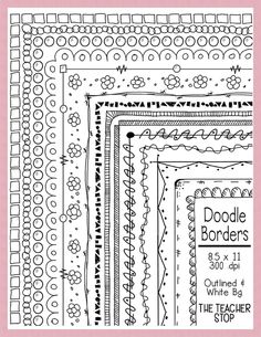 doodle borders for the teacher's shop