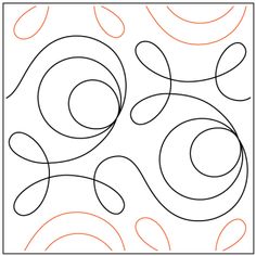 an image of a square quilting pattern with circles and swirls on the center