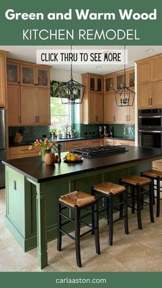 the kitchen is clean and ready to be used as a dining room or family room