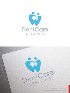 the logo for dental care is clean and simple, but it's easy to use